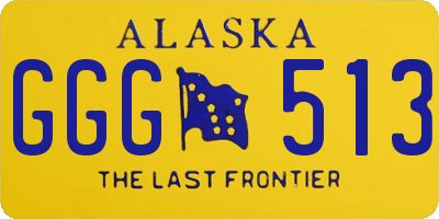 AK license plate GGG513