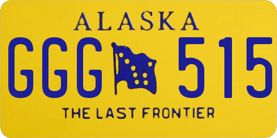 AK license plate GGG515