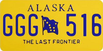 AK license plate GGG516