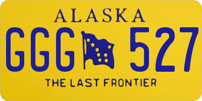 AK license plate GGG527