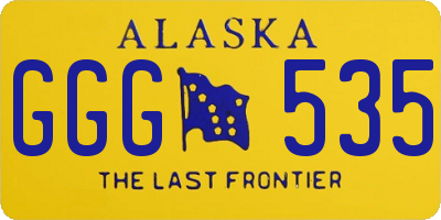 AK license plate GGG535