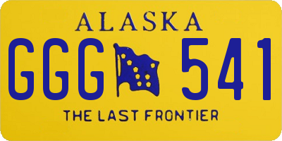 AK license plate GGG541
