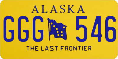 AK license plate GGG546