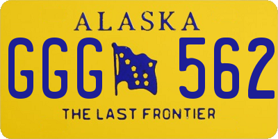 AK license plate GGG562