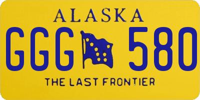 AK license plate GGG580