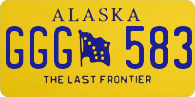 AK license plate GGG583