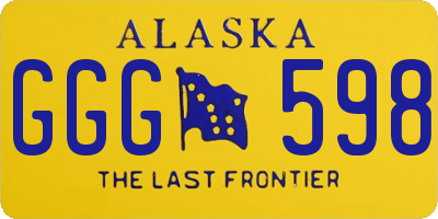 AK license plate GGG598