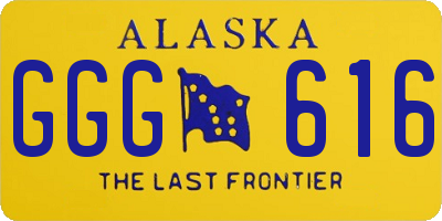 AK license plate GGG616