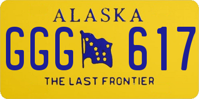 AK license plate GGG617