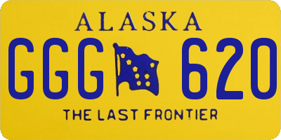 AK license plate GGG620