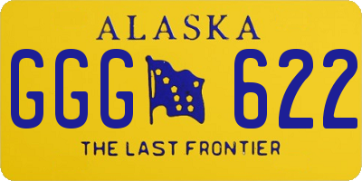 AK license plate GGG622