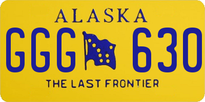 AK license plate GGG630