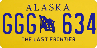 AK license plate GGG634
