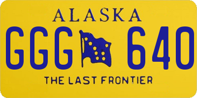 AK license plate GGG640