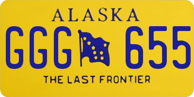 AK license plate GGG655