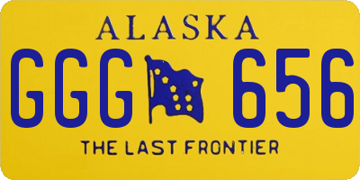 AK license plate GGG656