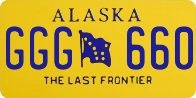 AK license plate GGG660