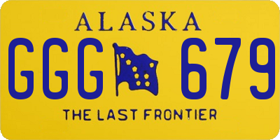 AK license plate GGG679