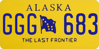 AK license plate GGG683