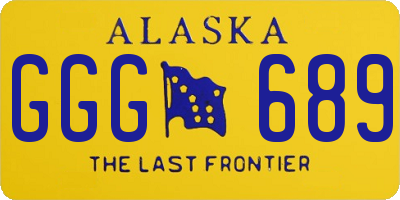 AK license plate GGG689