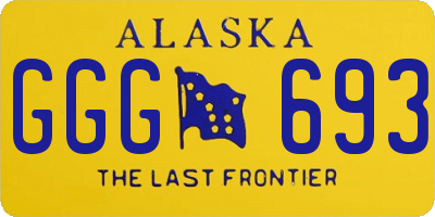 AK license plate GGG693