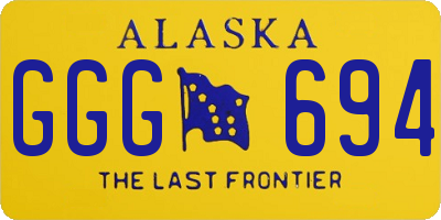 AK license plate GGG694