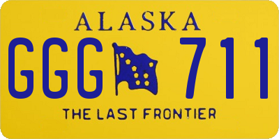 AK license plate GGG711