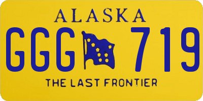 AK license plate GGG719