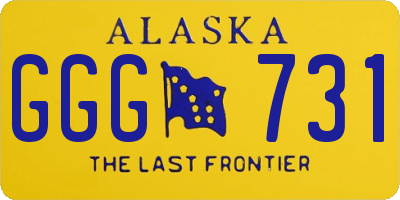 AK license plate GGG731