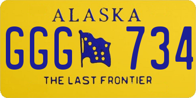 AK license plate GGG734