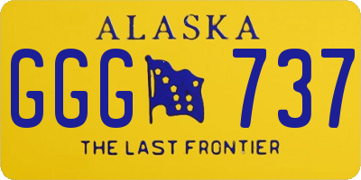 AK license plate GGG737