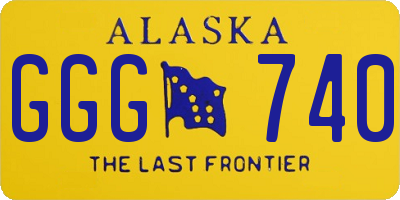 AK license plate GGG740