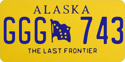 AK license plate GGG743