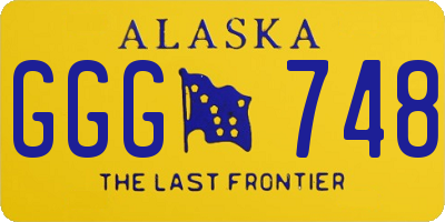 AK license plate GGG748