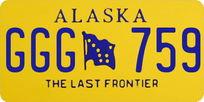 AK license plate GGG759