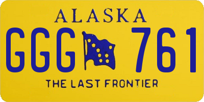 AK license plate GGG761