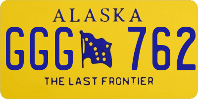 AK license plate GGG762