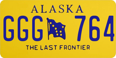 AK license plate GGG764