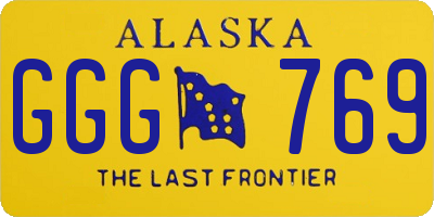 AK license plate GGG769
