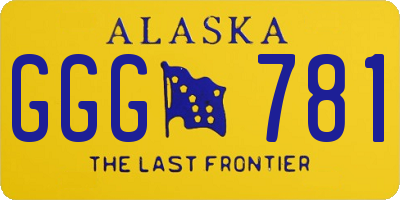 AK license plate GGG781