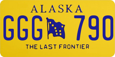 AK license plate GGG790