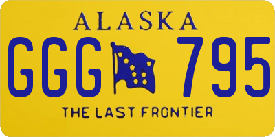 AK license plate GGG795