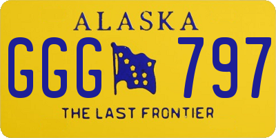 AK license plate GGG797