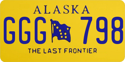 AK license plate GGG798