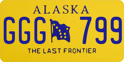 AK license plate GGG799