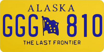 AK license plate GGG810