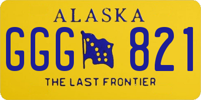 AK license plate GGG821