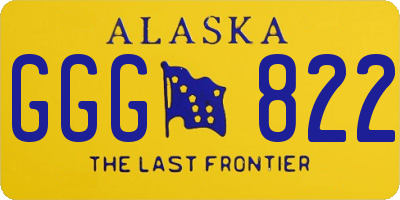 AK license plate GGG822