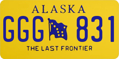 AK license plate GGG831