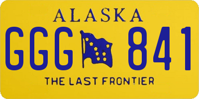 AK license plate GGG841